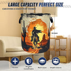 Personalise Western Cowboy Laundry Basket Oxford Cloth Desert Horse Laundry - Image 3