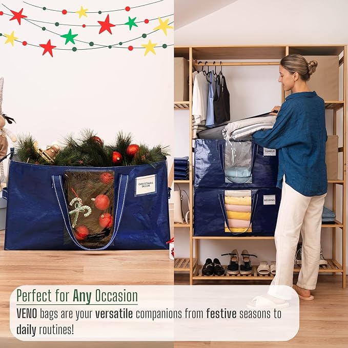 VENO 8 Pack Moving Bags, Comforter and Blanket Storage Bags - Image 7