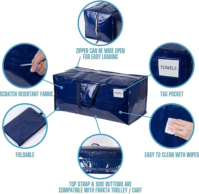 VENO 16 Pack Moving Bags w/Backpack Straps, Heavy Duty, Moving Boxes Alternative - Image 7