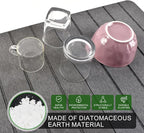 Stone Drying Mat for Kitchen Counter, 2 Pack 16''x12'' Quick Dish Drying Stone - Image 2
