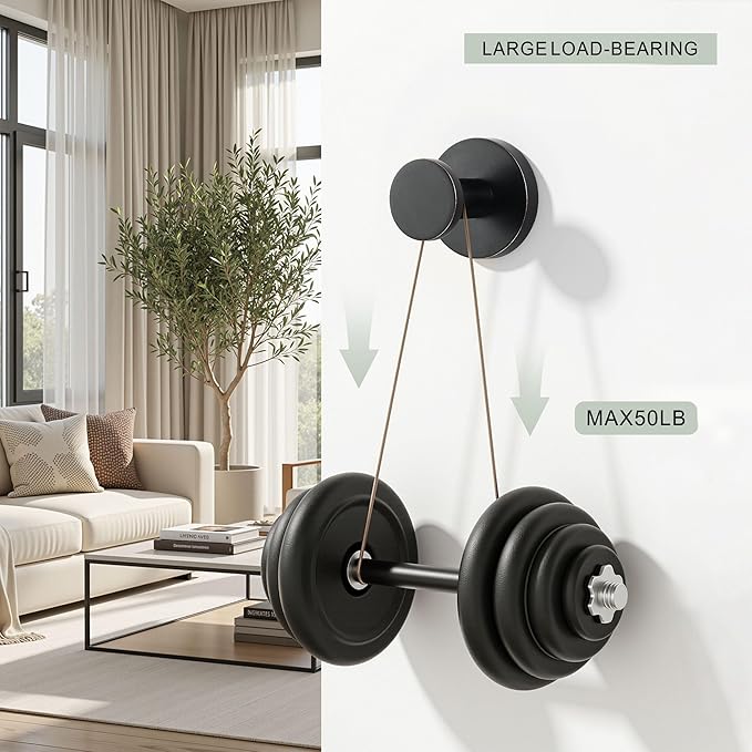 TUNNY 5 Pack Round Towel Hooks-Oil-Rubbed Bronze Modern Coat Hooks Shower Towel - Image 2