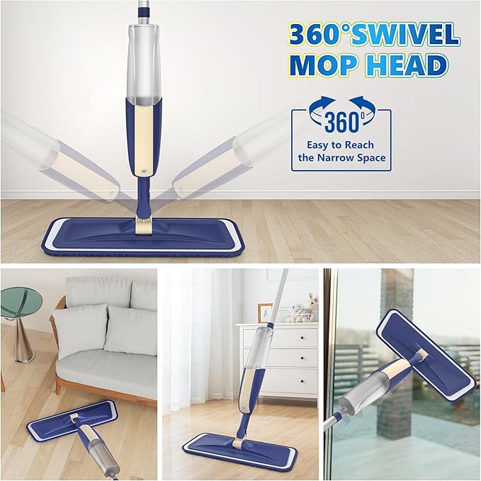 Spray Mops for Hardwood Floor Cleaning: MEXERRIS Wet Mops Dry Dust Mop - Image 6