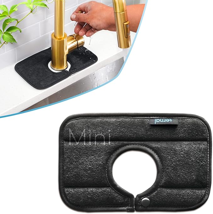 The Original Ternal Sinkmat Drip Catcher & Splash Guard, Faucet Mat by TernalProducts