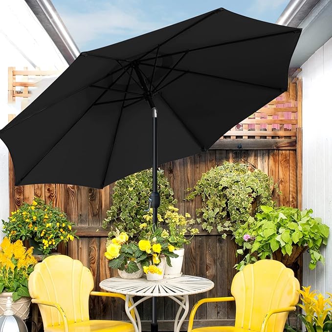 Sunnyglade 9' Patio Umbrella Outdoor Table Umbrella with 8 Sturdy Ribs - Image 5