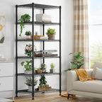 Xcity Storage Shelves, 6 Tier Heavy Duty Metal Shelving Unit, 2400 LBS Capacity Adjustable Steel Wire Shelf Organizer for Pantry, Kitchen, Garage, 14" D x 30" W x 70" H, Black - Image 5