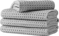 Microfiber Waffle Face Towels, 4 Pieces, Fast Drying, Lint Free 430 GSM by Unknown