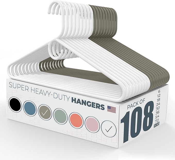 Neaties Super Heavy Duty Clothes Hangers 100 Pack – Made in The USA - 10lb by NeatiesHangers
