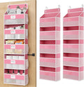 Over The Door Organizer Hanging, 2 Pack 5 Shelf Behind The Doors Storage by Optish