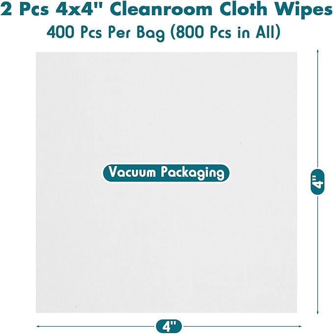 Cleanroom Cloth Wipes 4"x4" Microfiber Lint Free Cloth Disposable Clean Cloths - Image 5