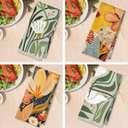 Abstract Boho Floral Kitchen Towels, Colorful Modern Abstract Flower Dish Tea - Image 4