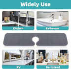 PoYang 2 Pack Faucet Mat for Kitchen Sink Splash Guard Long: Super Absorbent - Image 8