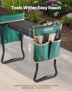VEVOR Garden Kneeler and Seat, 330 lbs Load Capacity, 8" EVA Wide Pad, Foldable Garden Stool, Kneeling Bench for Gardening with Tool Bag, Gifts for Women, Grandparents, Seniors, Mom and Dad - Image 7
