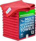 MW PRO Microfiber Cleaning Cloths Red by MicrofiberWholesale