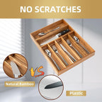 Silverware Organizer Kitchen Drawer Organizer Utensil Organizer Acacia - Image 4