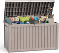 ROJIK Outdoor Storage Housing Deck Box - Waterproof Patio Furniture, Garden Tools, Cushions, Pool Accessories Storage Bench with Lockable Lid and Side Handles (Grey 200 Gal) by ROJIK