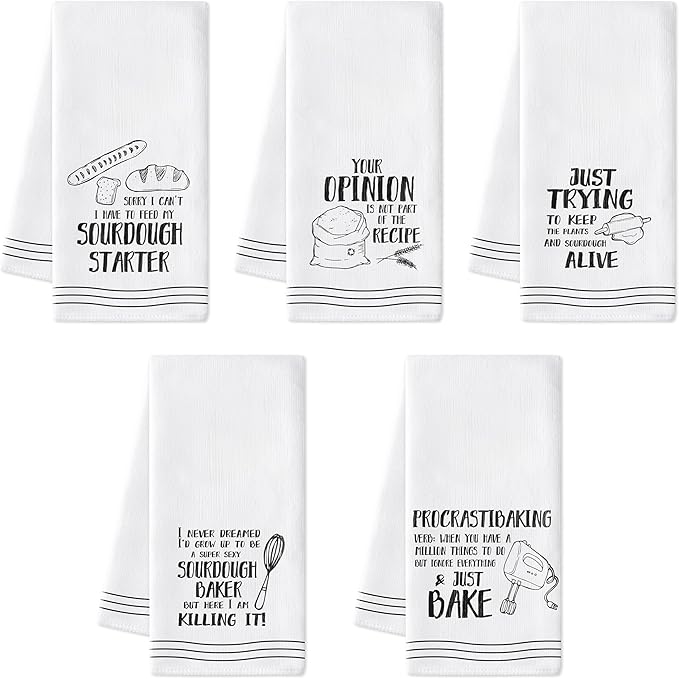 R HORSE Funny Baking Kitchen Dish Towels by RHORSE