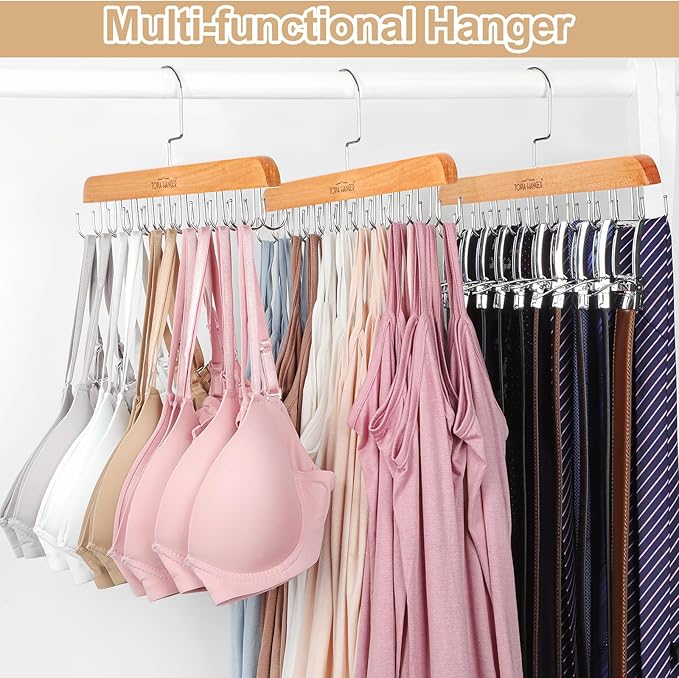 TOPIA HANGER Bra Hanger for Closet, 2 Pack Tank Top Hangers 40 Hooks Capacity - Image 5