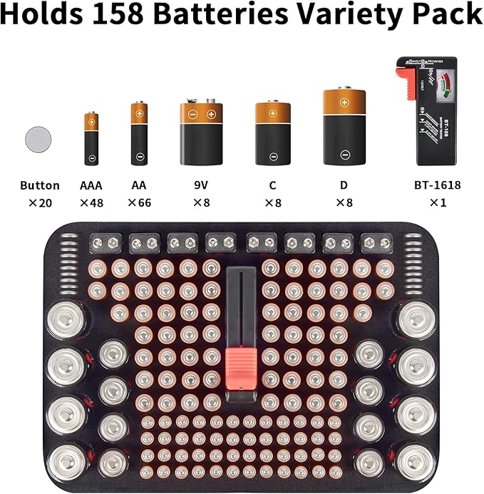 Battery Organizer Box Storage Case - Image 2