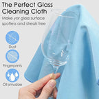 24 Pack Microfiber Glass Cleaning Cloth 16 Inch X 16 Inch Polishing Cloths - Image 3