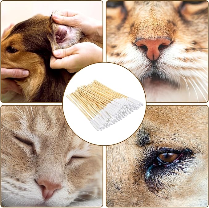 Long Cotton Swab for Dogs Ears, Wound Care, Tear Stain Removal - Image 7
