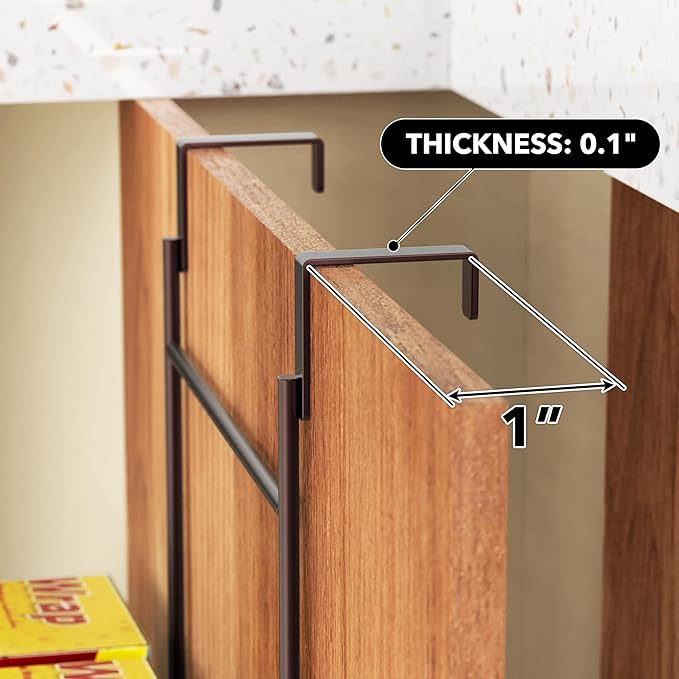 Simple Houseware Over Cabinet Door Organizer, Mesh Bronze - Image 6