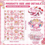 Breling Set of 6 Pink Beach Kitchen Towels Coastal Beach Dish Towel Bathroom - Image 2