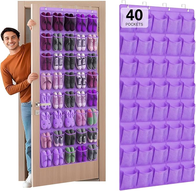 40-Pocket Over the Door Shoe Organizer by Unknown