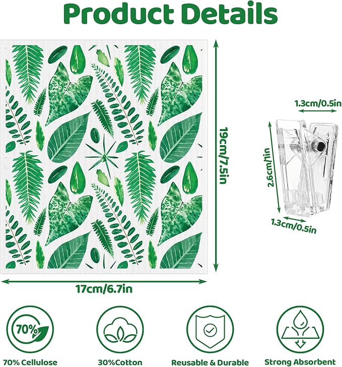 6 Pack St.Patricks Day Swedish Dishcloths - Image 2