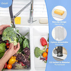 Stone Faucet Mat for Kitchen Sink- 15.6''x 3.9''Diatomite Fast-Drying Faucet Mat - Image 5