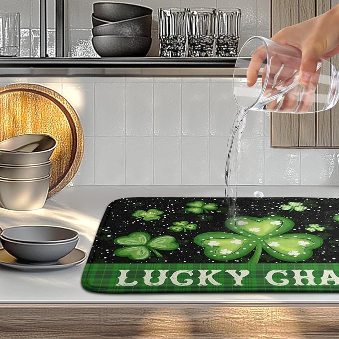 St Patricks Day Spring Dish Drying Mats St Patrick's Day Lucky Dish Mat - Image 5