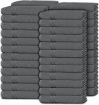 Wealuxe Dark Gray Washcloths 48 Pack by WhiteClassic
