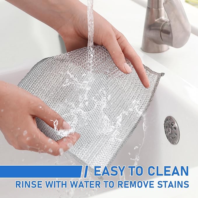 10PCS Set Non-Scratch Steel Wool Dishcloth - Image 3