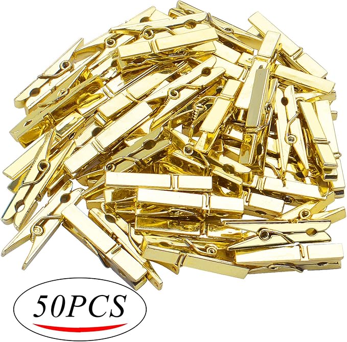 Jdesun 50 Pieces Photo Clips, Mini Plastic Picture Paper Clip Clothespins Peg - Image 2