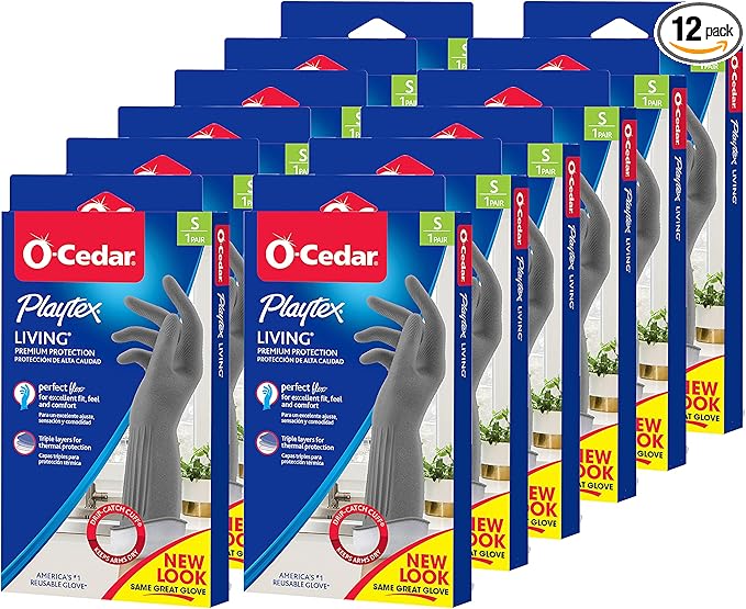 Playtex Living Reuseable Rubber Cleaning Gloves, Premium Protection by Playtex