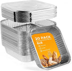 8"x8" Disposable Aluminum Foil Pans by Homewarm