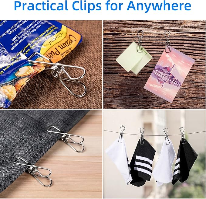 40 Pack Wire Clothes Pins Heavy Duty Outdoor, Stainless Steel ClothesPins - Image 5