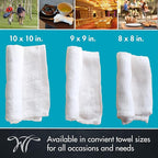 White Towel Services 8" x 8in Moist Cotton Towel Individually Wrapped - Image 8