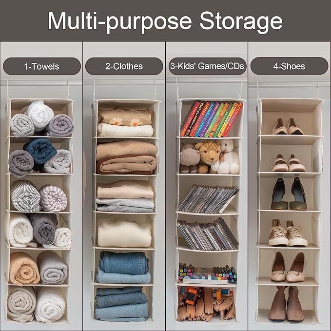 StorageWorks 6-Shelf Hanging Closet Organizer, Hanging Shelves - Image 7