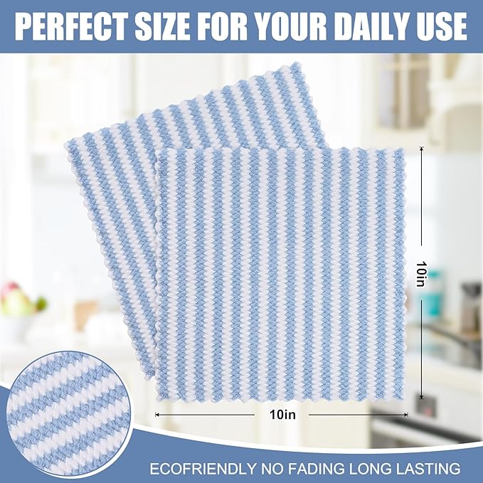 Homaxy 12 Pack Kitchen Dish Cloths, Ultra Soft and Absorbent Dish Towels - Image 5