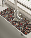 Patterned Sink Faucet Mat Kitchen Splash Guard Super Absorbent Drying Mat by BnhjsdwTablecloth