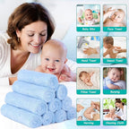 HOMEXCEL Baby Washcloths 12 Pack-Microfiber Coral Fleece Baby Bath Face Towel 7 - Image 4
