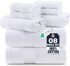 Utopia Towels 8 Piece Premium Towel Set, 2 Bath, 2 Hand, and 4 Washcloths by UTOPIATOWELS
