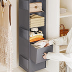 YOUDENOVA Hanging Closet Organizer, 5 Tier Hanging Closet Shelves - Image 5