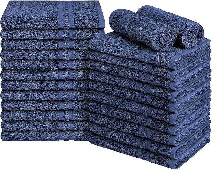 24 Pack Premium Hand Towels – 100% Cotton, Soft & Highly Absorbent – 16x27 by ARCHOME