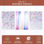 Maison d' Hermine Kitchen Towels Set of 3 100% Cotton 27.50" x 20" Reusable - Image 2