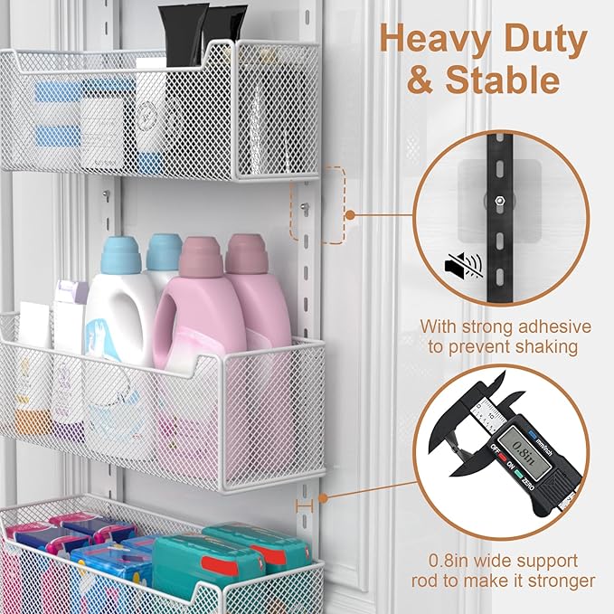Over The Door Organizer, 8-tier Metal Door Organizer Hanging - Image 7