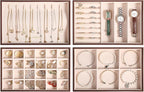 LANDICI Stackable Jewelry Organizer Trays 4 Set, PU Leather Jewelry Organizer - Image 2