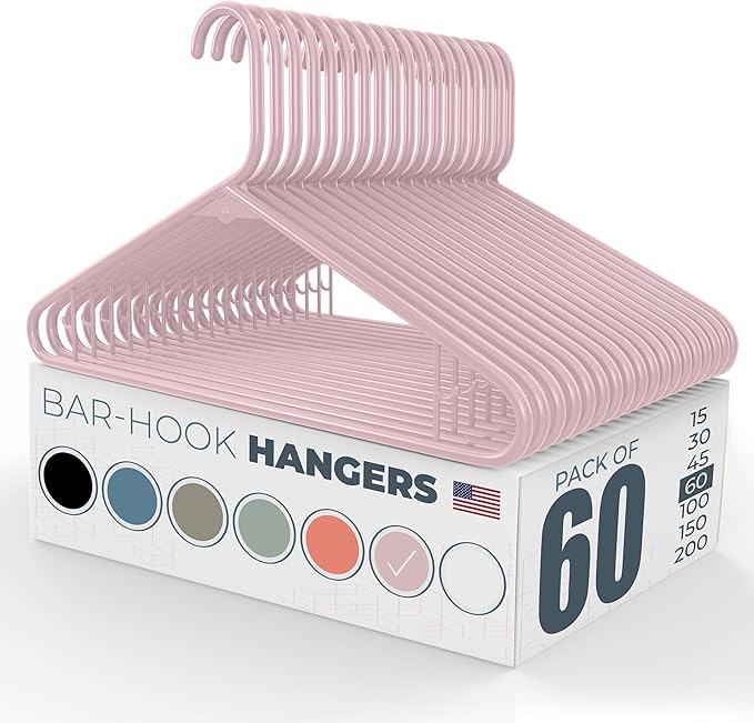 Neaties Plastic Hangers 50 Pack – Made in The USA – 6lb Capacity Standard by NeatiesHangers