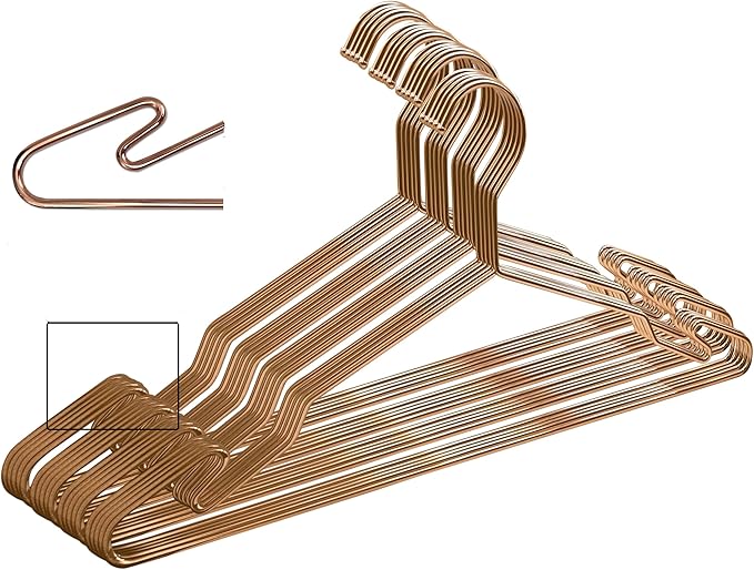 Heavy Duty Metal Hangers with Unique Hook Design Durable & Sturdy Coat Hangers by MLMDLux