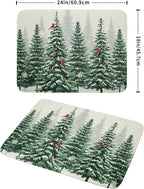 Winter Green Pine Tree Dish Drying Mat - Image 2